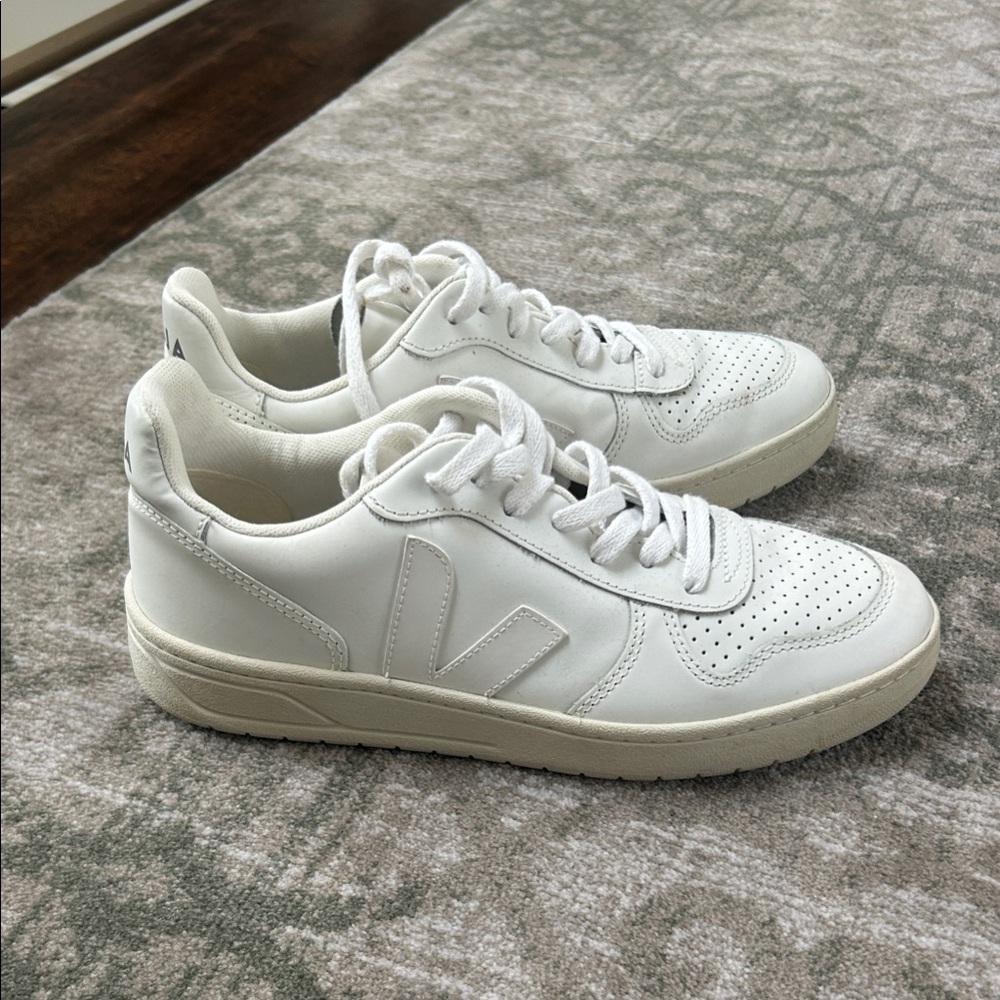 Veja White Leather Sneakers